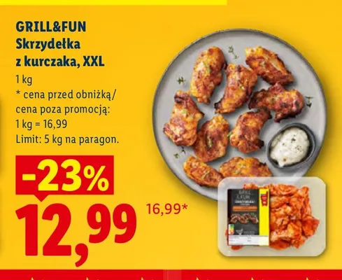 Skrzydelka z kurczaka XXL Grill & Fun promocja w Lidl