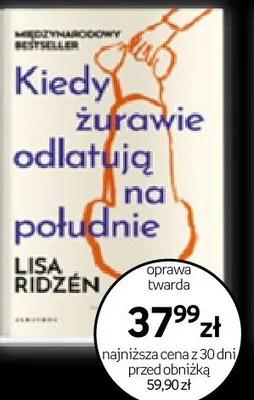 Książka Kiedy żurawie odlatują na południe Lisa Ridzen oprawa twarda promocja w Empik