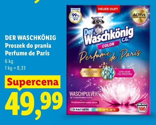 Proszek do prania Der Waschkönig Perfume de Paris promocja w Lidl