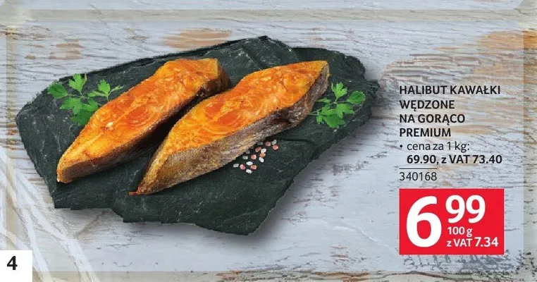 Halibut kawałki wędzone na gorąco Premium promocja w Selgros
