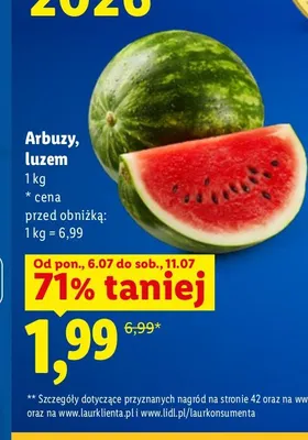 Arbuz luzem promocja w Lidl