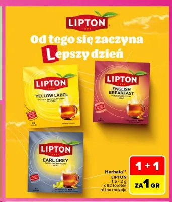 Herbata Lipton Earl Grey promocja w Carrefour