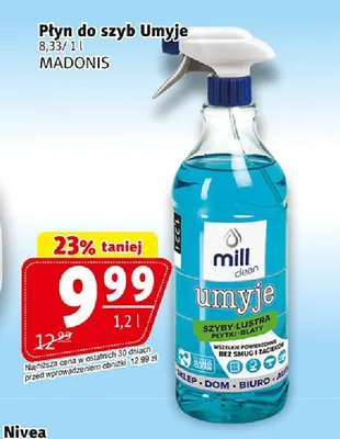 Płyn do szyb Umyje Mill Clean promocja w Prim Market