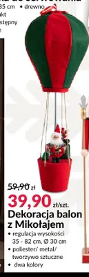 Dekoracja balon z Mikołajem promocja w Salony Agata