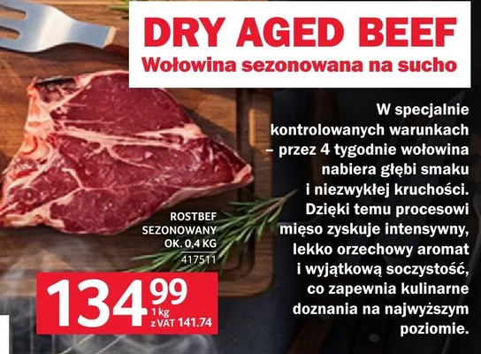 Rostbef sezonowany ok. 0.4 kg promocja w Selgros