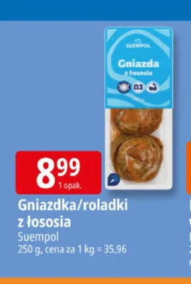 Gniazdka z łososia Suempol promocja w Leclerc