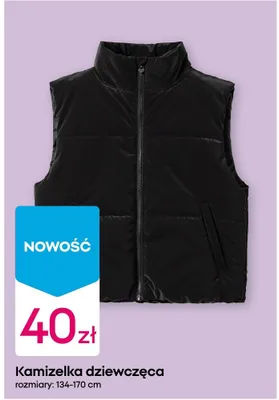 Kamizelka dziewczęca r. 134-170 promocja w Pepco