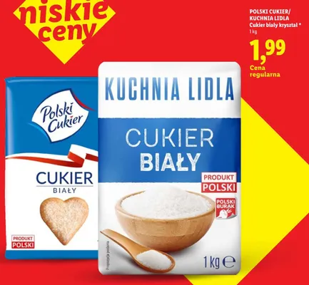 Cukier biały kryształ Polski promocja w Lidl