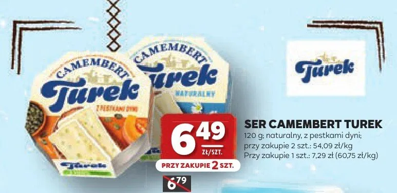 Ser Camembert naturalny Turek promocja w Stokrotka