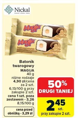Batonik twarogowy Magija promocja w Carrefour