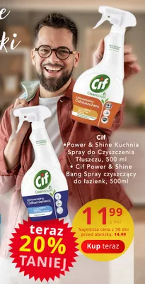 Spray do czyszczenia tłuszczu Power & Shine Kuchnia Cif promocja w Poczta Polska