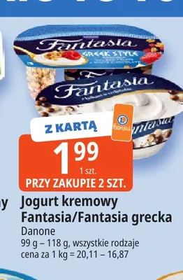Jogurt kremowy Fantasia Danone promocja w Leclerc