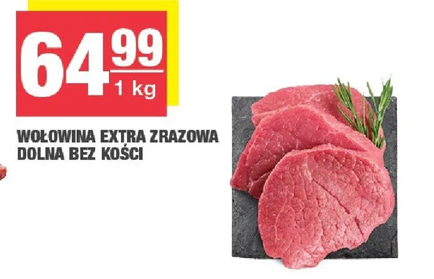 Wołowina extra zrazowa dolna bez kości promocja w SPAR
