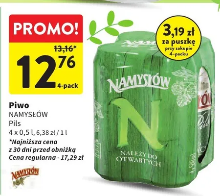 Piwo Pils promocja w Intermarche