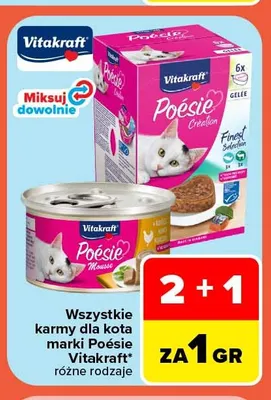 Karma dla kota Vitakraft Poésie Création 6-pak promocja w Carrefour Market
