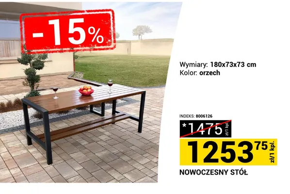 Stół nowoczesny promocja w Merkury Market