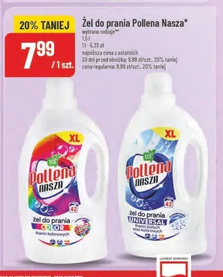 Żel do prania Pollena Nasza Color promocja w POLOmarket