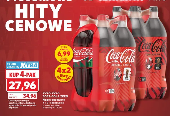Napój gazowany Coca-Cola 4-pak 2l promocja w Kaufland