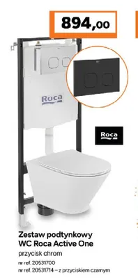 Zestaw podtynkowy WC Roca Active One przycisk chrom promocja w Bricoman