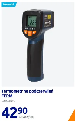 Termometr na podczerwień FERM Maks. 380°C promocja w Action