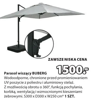 Parasol wiszący promocja w Jysk