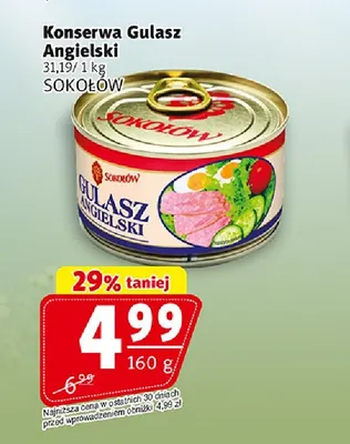 Konserwa gulasz angielski Sokołów promocja w Prim Market