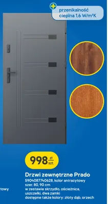 Drzwi zewnętrzne Prado promocja w Castorama