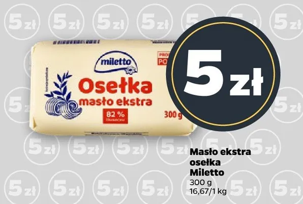 Masło ekstra osełka promocja w Netto