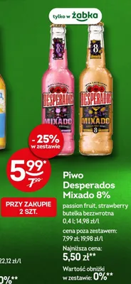 Piwo Desperados Mixado 8% promocja w Żabka
