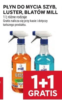 Płyn do mycia szyb luster blatów Mill promocja w Stokrotka