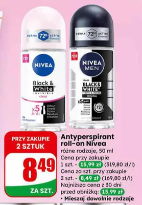 Antyperspirant roll-on w kulce promocja w Dino
