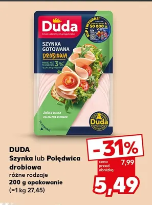 Szynka drobiowa Duda promocja w Kaufland