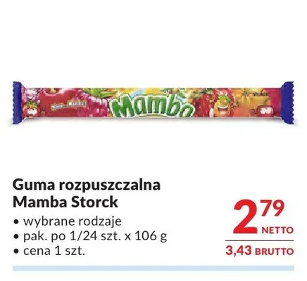 Guma rozpuszczalna Mamba Storck promocja w Makro