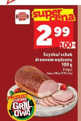 Szynka drewnem wędzony Pekpol promocja w TOPAZ