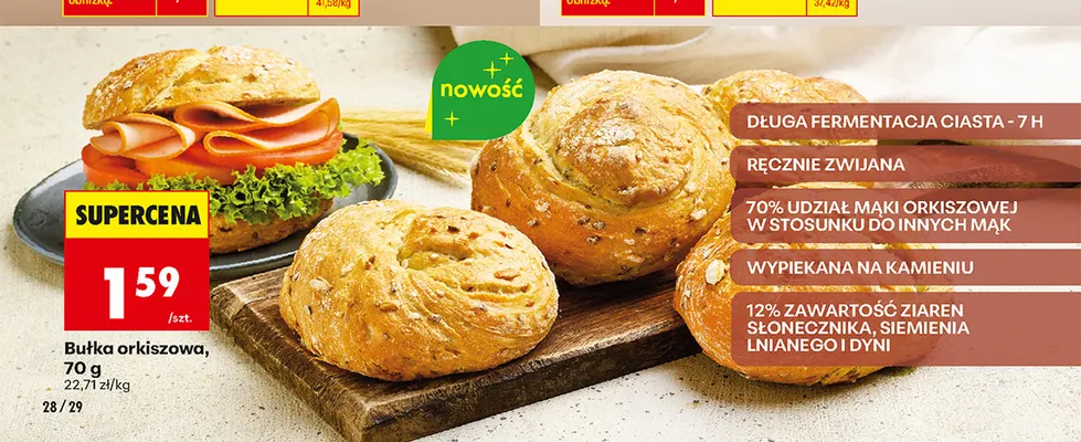 Bułka orkiszowa promocja w Biedronka