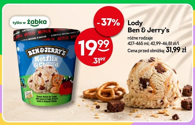 Lody Ben & Jerry's Netflix & Chilll'd promocja w Żabka