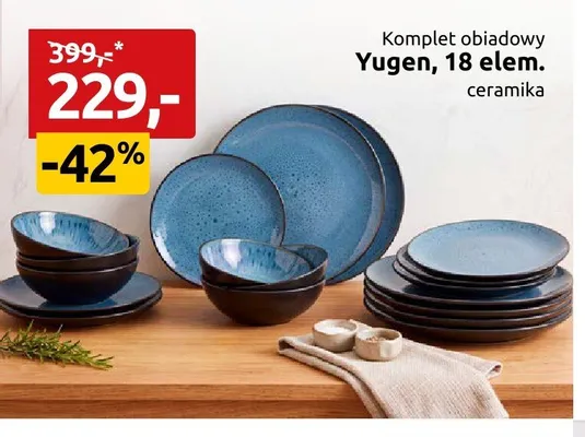 Komplet obiadowy Yugen 18-elementowy promocja w Black Red White