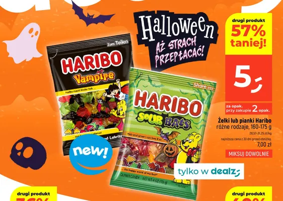 Żelki Haribo Sour Bats promocja w Dealz
