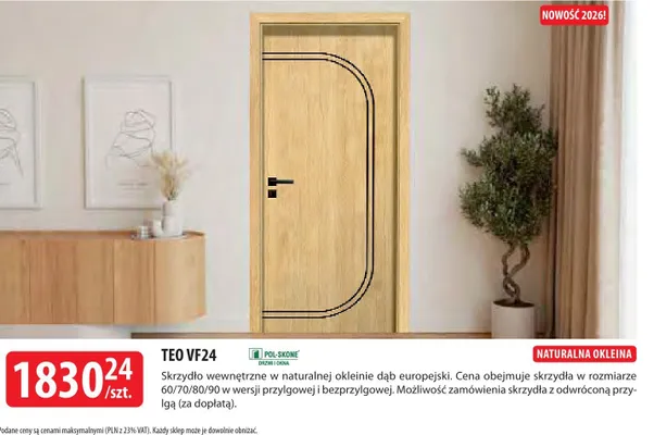Skrzydło wewnętrzne TEO VF24 promocja w Dobre Dla Domu