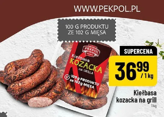 Kiełbasa kozacka na grill promocja w POLOmarket