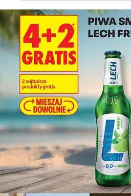 Piwo bezalkoholowe Lech Free Limonka z Miętą promocja w Biedronka