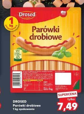 Parówki drobiowe Drosed promocja w Kaufland