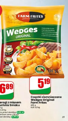 Cząstki ziemniaczane Wedges Original Farm Frites promocja w Dino