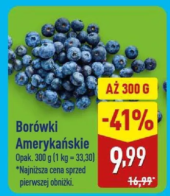 Borówki amerykańskie promocja w Aldi