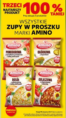 Zupa w proszku  wszystkie rodzaje Amino promocja w Kaufland