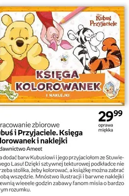 Książka Kubuś i Przyjaciele. Księga kolorowanek i naklejki oprawa miękka promocja w Dzień Dziecka