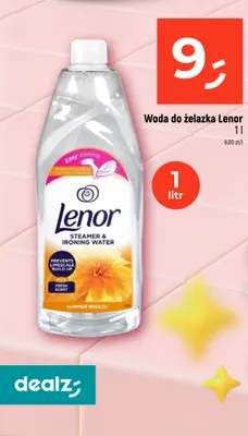 Woda do żelazka Lenor promocja w Dealz