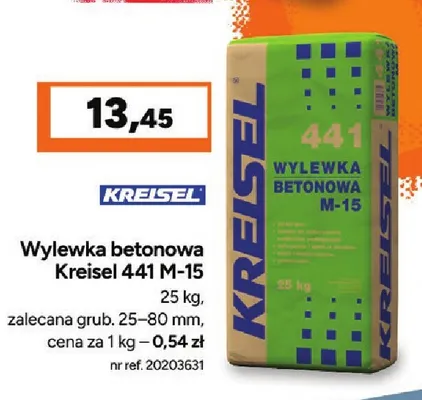 Wylewka betonowa Kreisel 441 m-15 promocja w Bricoman