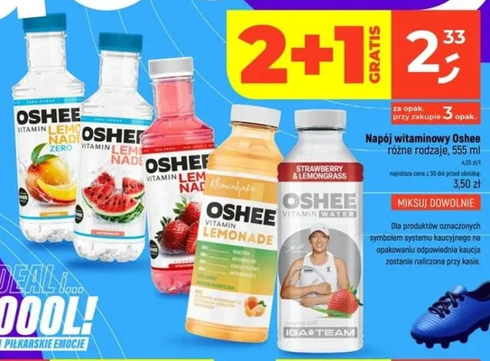 Napój witaminowy Oshee Lemonade Strawberry promocja w Dealz