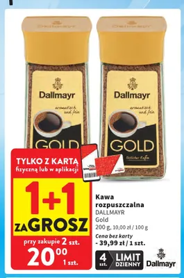 Kawa rozpuszczalna Dallmayr Gold promocja w Intermarche